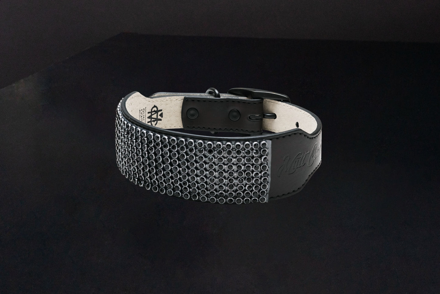 Black Diamond Leather Collar