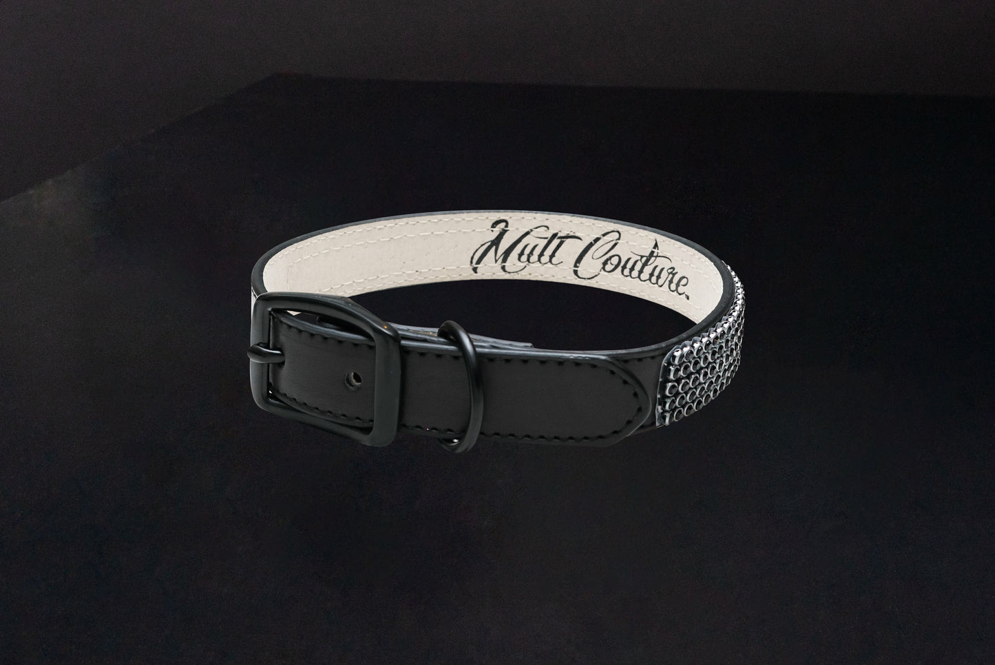 Black Diamond Leather Collar