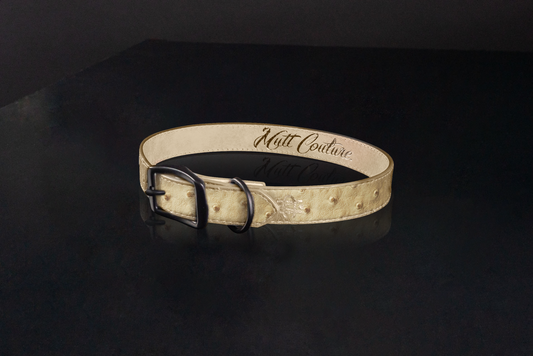 Cream Ostrich Skin Collar