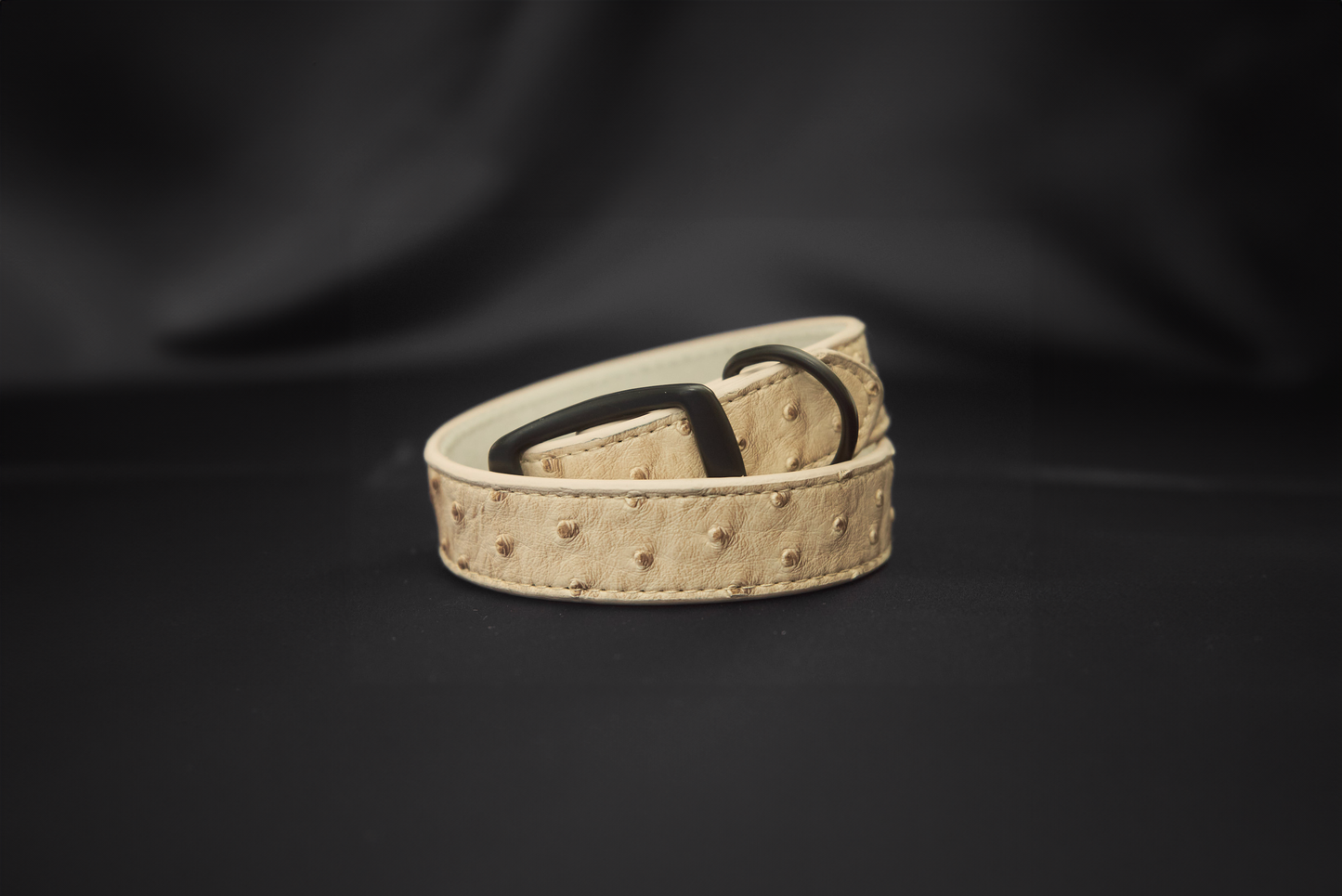 Cream Ostrich Skin Collar