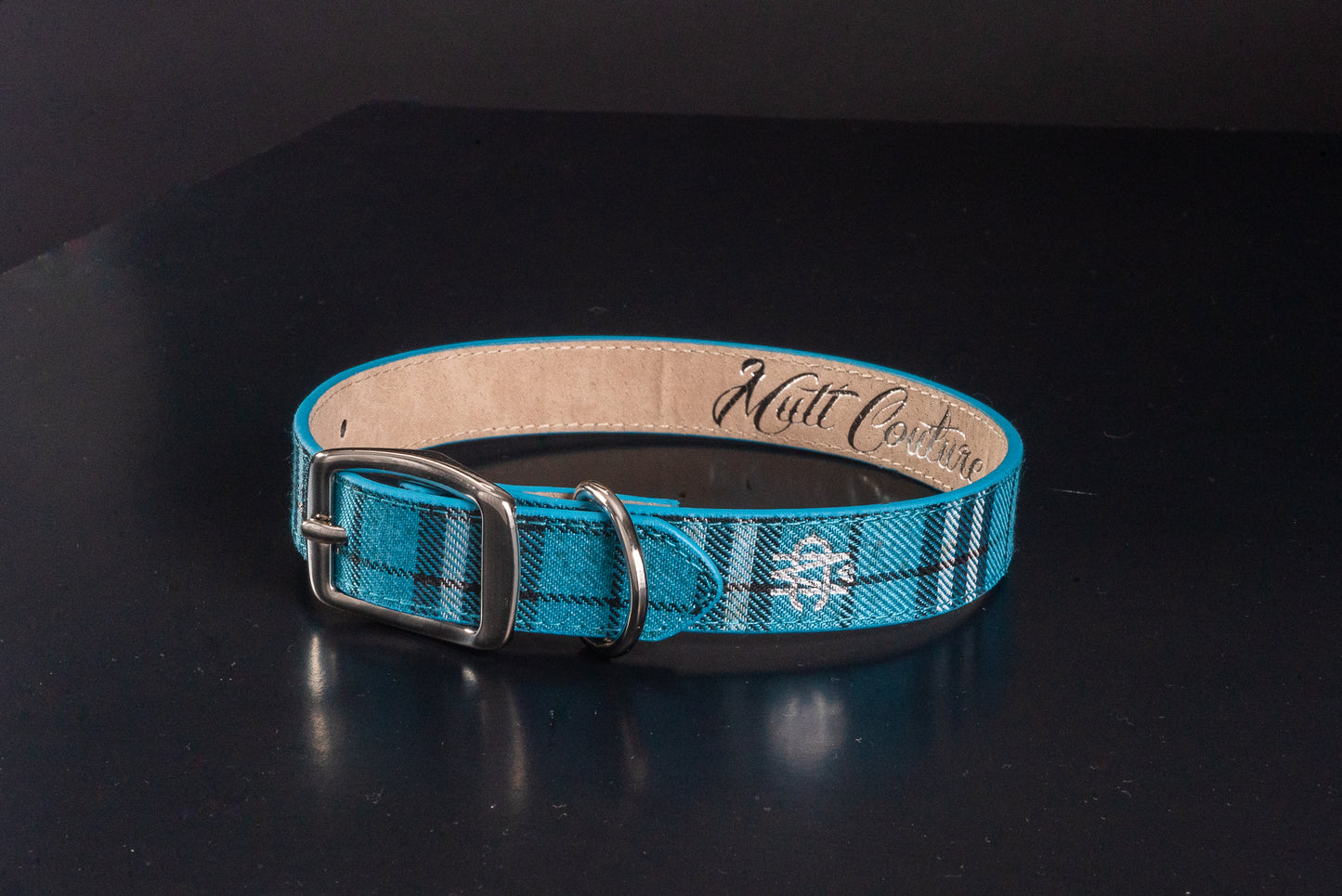 Blue Flannel Plaid Dog Collar
