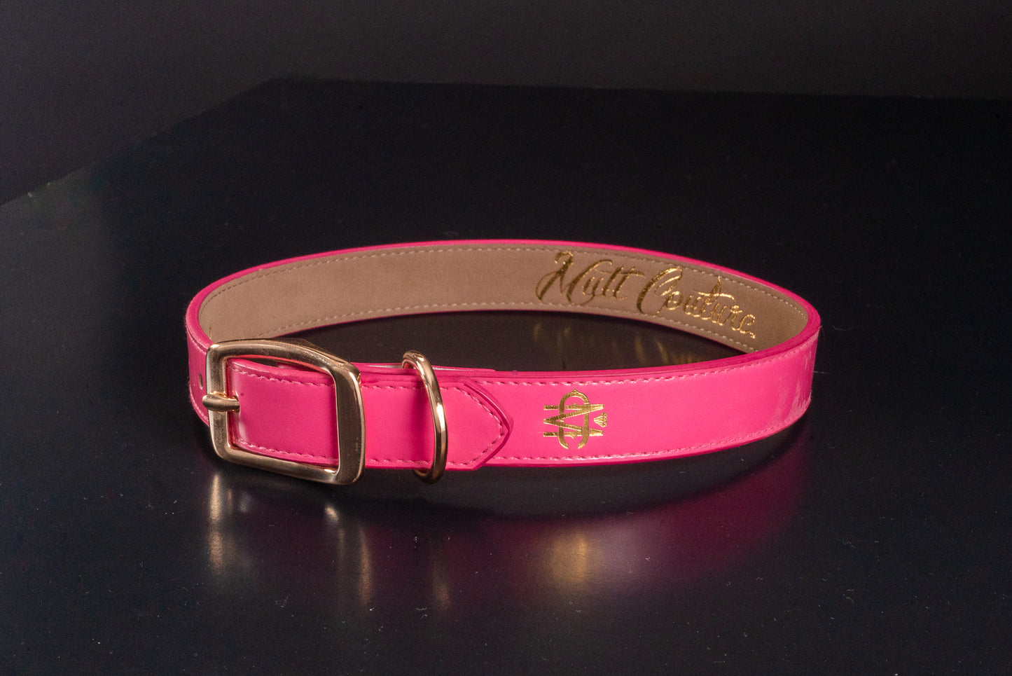 Pink Patent Leather Dog Collar