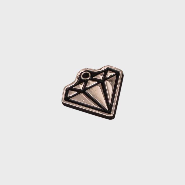 Diamond Metal Dog Charm
