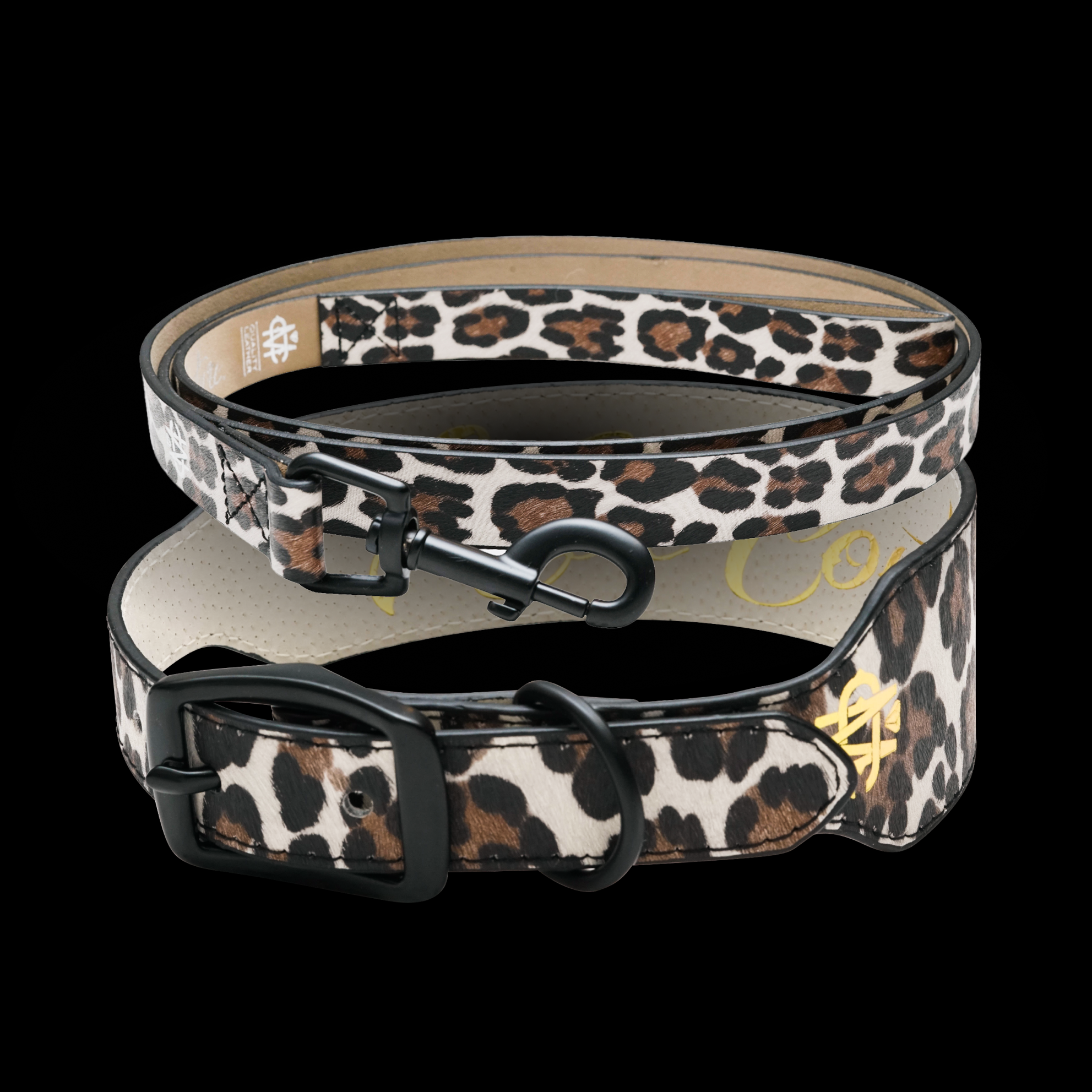 Leopard dog discount collars and leashes