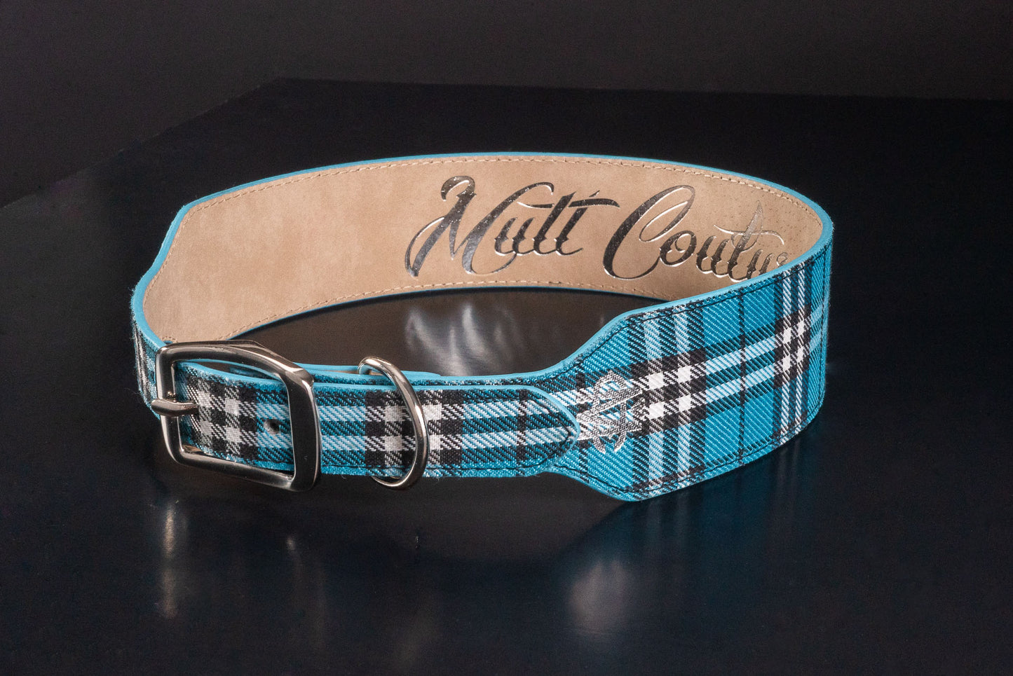 Blue Flannel Plaid Dog Collar