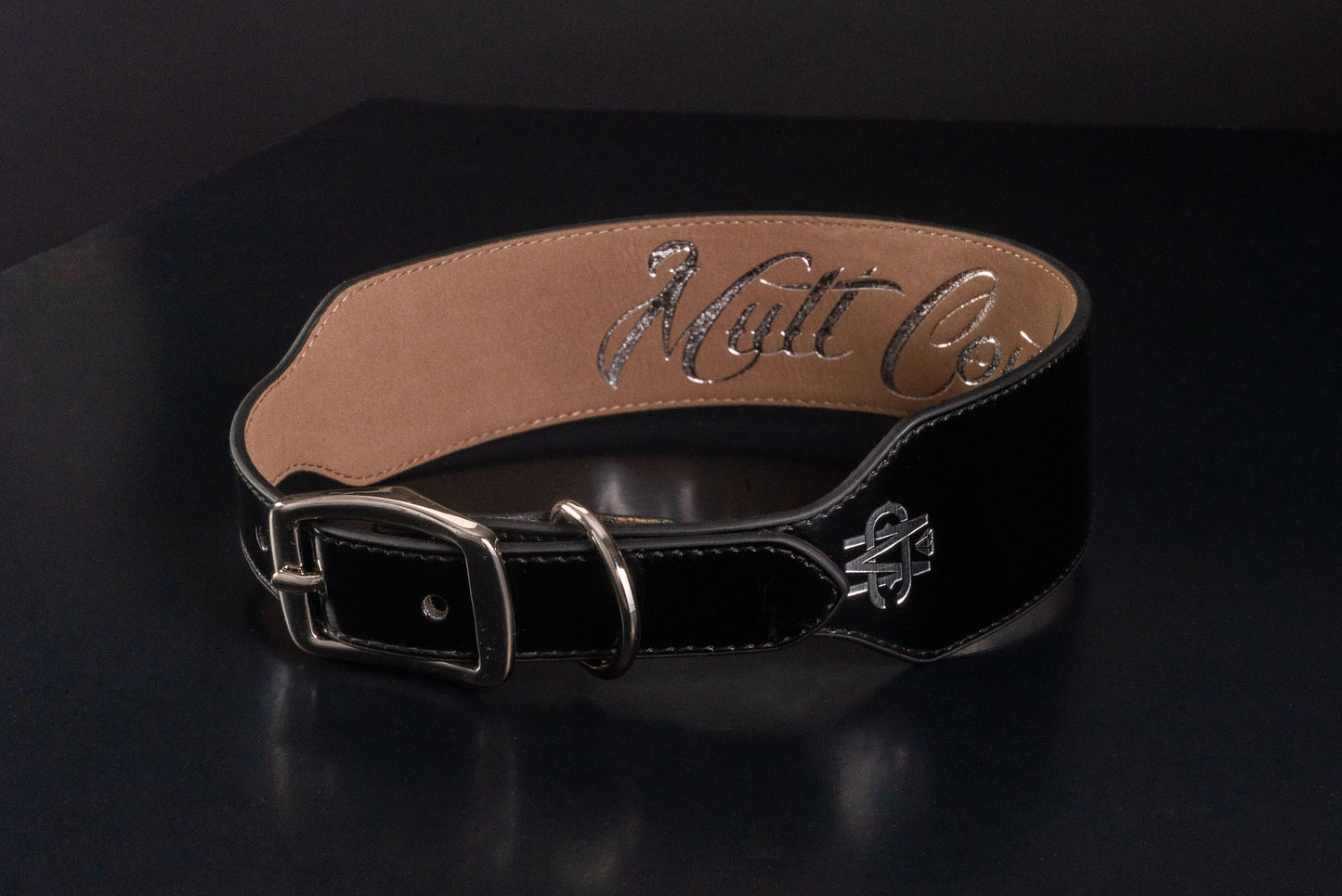 Black Patent Leather Collar