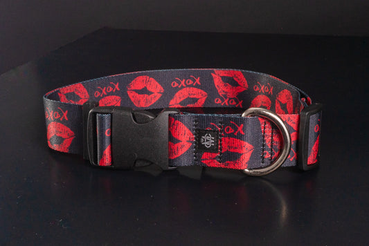 XOXO Red and Black Nylon Collar