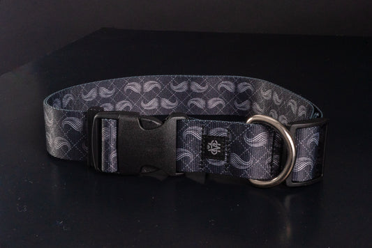 Mustache Print Adjustable Nylon Dog Collar